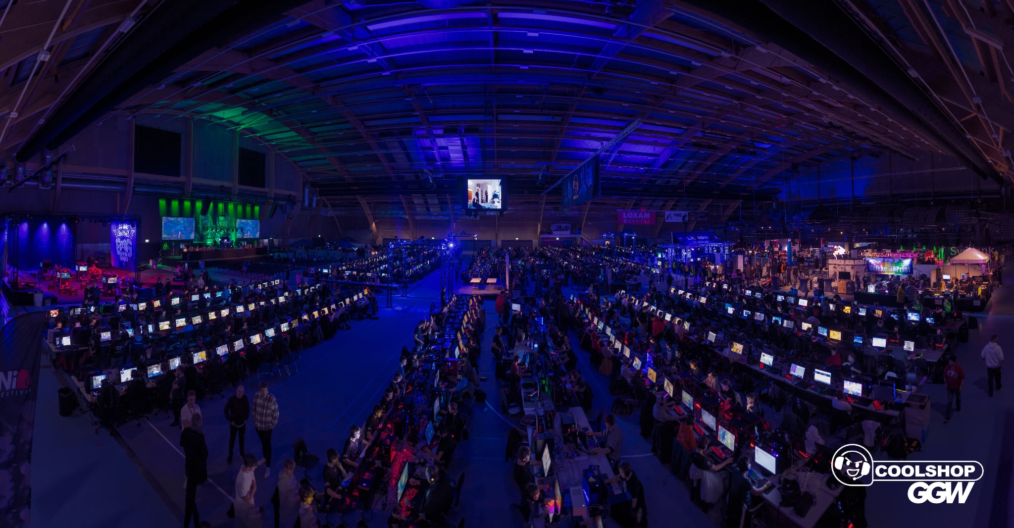 Panorama af LAN-hallen